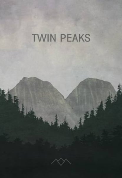 Póster de la serie 'Twin Peaks', del cineasta David Lynch.