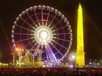 El obelisco de Luxor en la plaza de la Concordia de París.