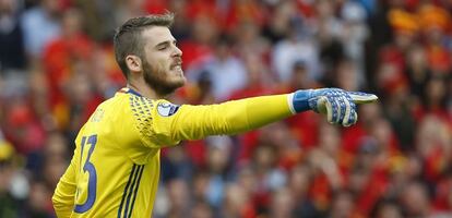 David de Gea, durante el partido de la Eurocopa que Espa&ntilde;a disput&oacute; ayer contra Rep&uacute;blica Checa.