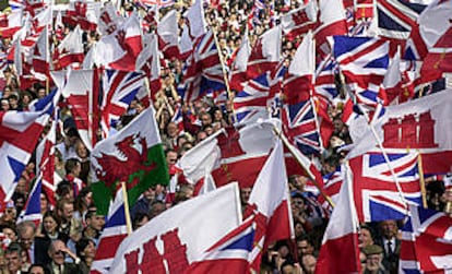 Manifestación del lunes en Gibraltar contra la soberanía compartida entre el Reino Unido y España.