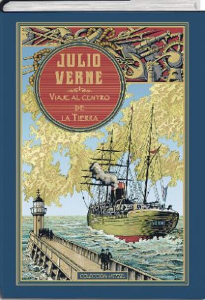 Portada de &#039;Viaje al centro de la Tierra&#039;, de Julio Verne.