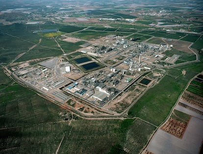 Vista aérea de la fábrica de Sabic en Cartagena (Murcia).