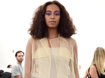 La cantante Solange Knowles, durante la Semana de la Moda en Nueva York