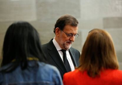 Mariano Rajoy este viernes en la Moncloa