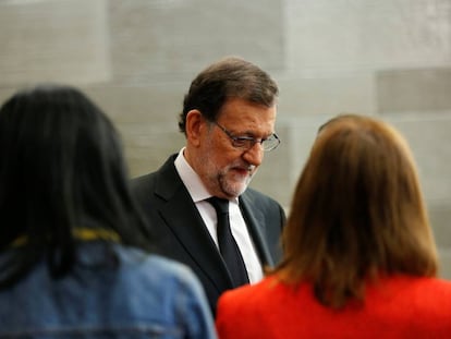 Mariano Rajoy este viernes en la Moncloa