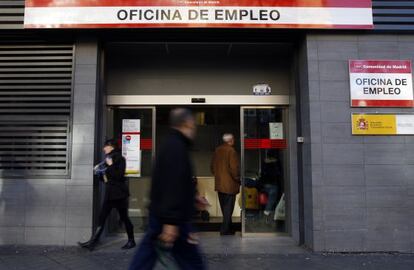 An unemployment office in Madrid.