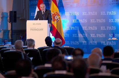 El director de EL PAÍS, Antonio Caño, durante su discurso de bienvenida al encuentro.