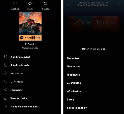 Temporizador de Spotify.