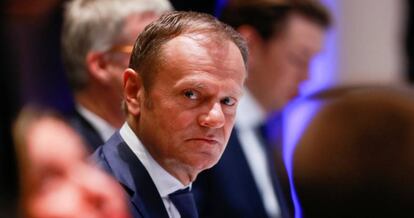 El presidente del Consejo Europeo, Donald Tusk, el 23 de marzo de 2018.
