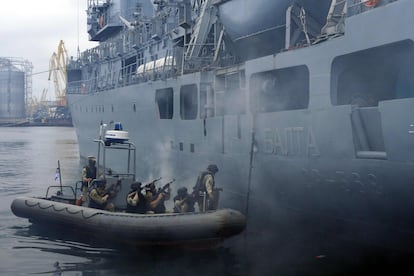 Ejercicio militar naval de la OTAN y sus aliados, el pasado julio en el mar Negro.