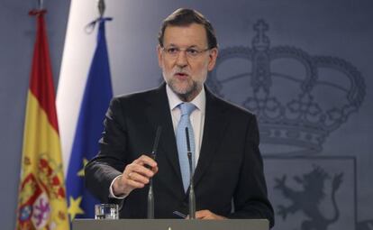 Comparecencia de Mariano Rajoy tras el Consejo de Ministros que acord&oacute; impugnar la resoluci&oacute;n secesionista del Parlamento de Catalu&ntilde;a.