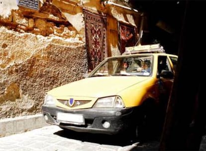 Un taxi en las calles de Damasco, la capital de Siria.