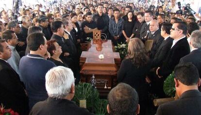 Funeral del diputado Serrano Cedillo el pasado lunes.