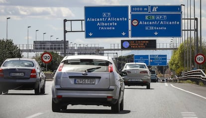 Tramo de la AP-7 cerca de Alicante.