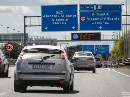 Tramo de la AP-7 cerca de Alicante.