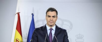 Comparecencia del presidente del Gobierno,  Pedro S&aacute;nchez en La Moncloa