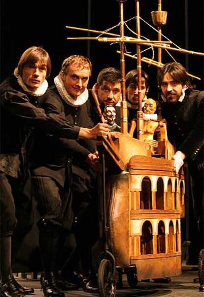 Ensayo de 'Viaje del Parnaso', de Cervantes, un montaje de la Compañía Nacional de Teatro Clásico que abrirá el Festival de Almagro.