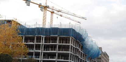 Imagen de una vivienda en construcción.