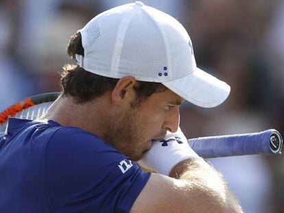 Murray, durante el partido contra Thompson en Queen&#039;s.