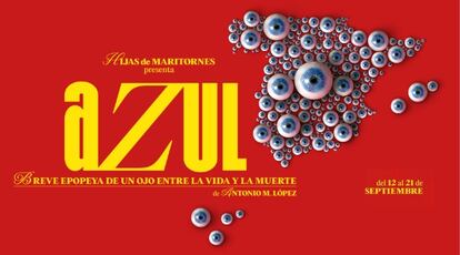 Cartel oficial de 'Azul', que puede verse en la Sala Cuarta Pared de Madrid.