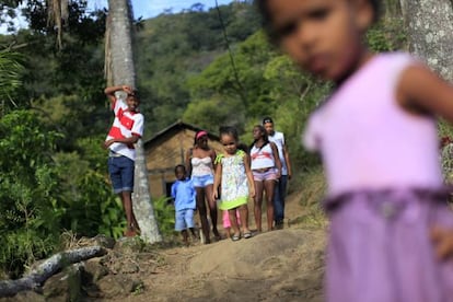 Una familia en Quilombo São José (Brasil).