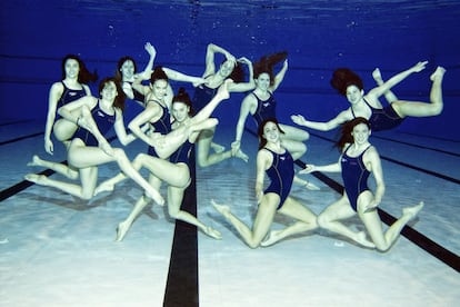 El equipo español de natación sincronizada