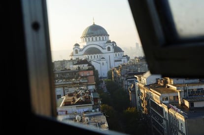 La iglesia de San Sava, en la zona de Vracar de Belgrado. 