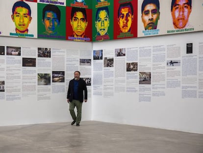 O artista chinês Ai Weiwei durante a coletiva de imprensa no Museu Universitário de Arte Contemporâneo (MUAC), na Cidade de México.