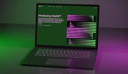 Ordenador portátil con ChatGPT