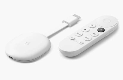 Google Chromecast de color blanco