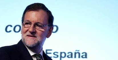 Mariano Rajoy, este jueves, en Madrid. 