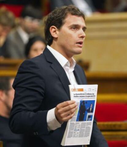 Albert Rivera (C's), aquest dimecres al Parlament.