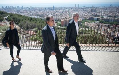 Mas y Trias llegando al Turó de la Rovira.