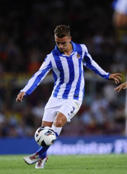 Griezmann, en el Camp Nou.