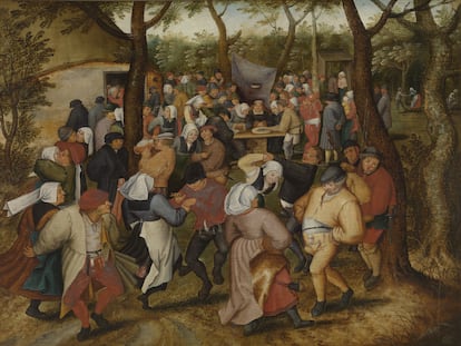 'Baile campesino durante la boda', obra de Pieter Brueghel, el Joven (1610), que pertenece al Museum voor Schone Kunsten Gent y que puede verse en la muestra.