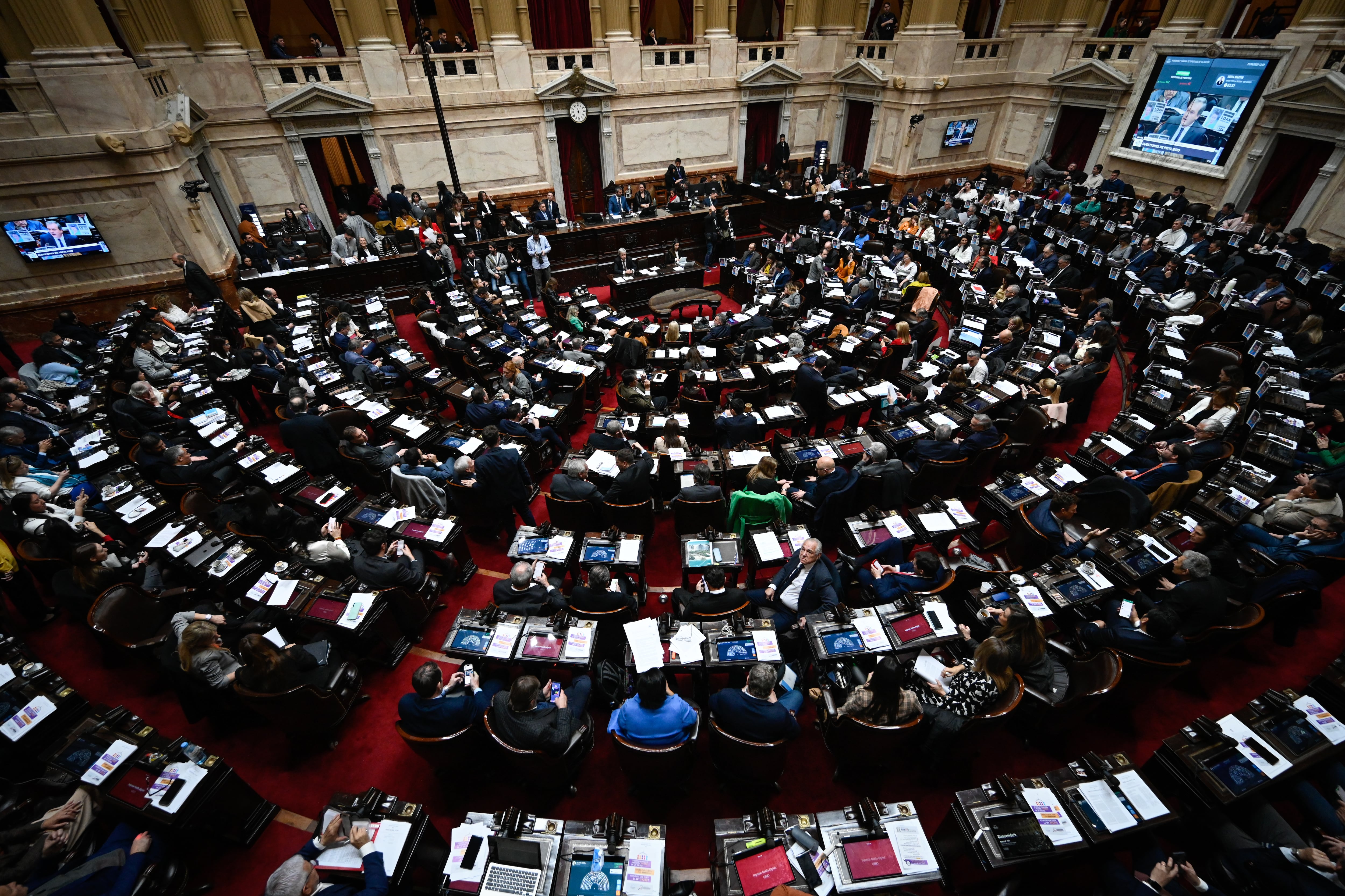 La Cámara de Diputados de Argentina durante una sesión en 2024.