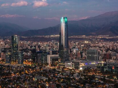 Vista panorámica de Santiago.