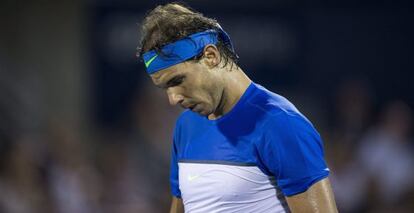 Nadal, durante el partido contra Nishikori 