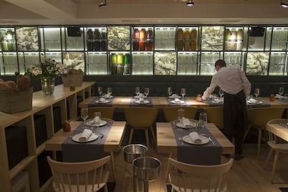 Comedor del restaurante La Maruca, en Madrid.
