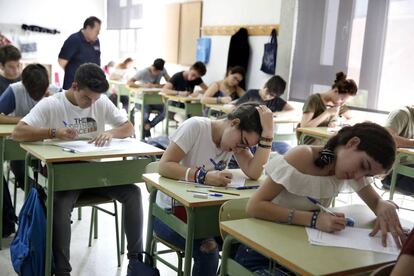 Alumnos de la ESO de un centro educativo concertado de Valencia.