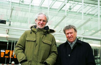 Renzo Piano (izquierda), junto al promotor, Irvine Sellar.