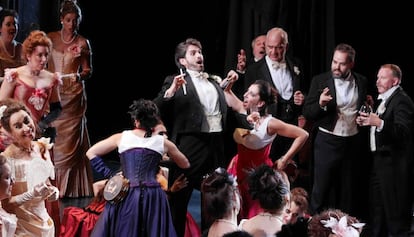 Un momento de La Traviata en el Gran Teatre del Liceu.