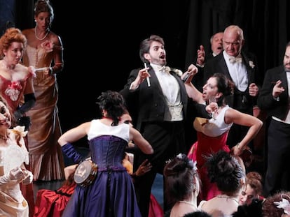 Un momento de La Traviata en el Gran Teatre del Liceu. 