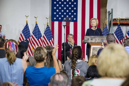 Hillary Clinton en un acto de campaña en Cleveland (Ohio) el 12 de junio de 2016.