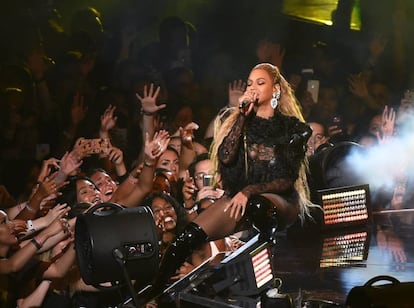 Beyoncé en uno de sus conciertos.