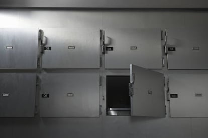 La morgue de un hospital.