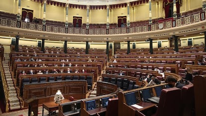 Hemiciclo del Congreso de los Diputados durante una sesión plenaria el 1 de octubre de este año.