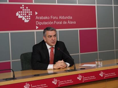 Javier de Andrés, durante su comparecencia.