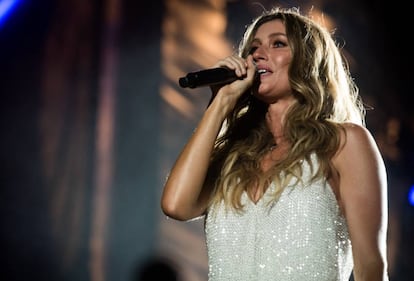 Gisele Bundchen no Rock in Rio, em setembro de 2017