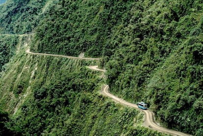 Carretera de la Muerte de Bolivia, la cual conecta La Paz con la región de Los Yungas. 